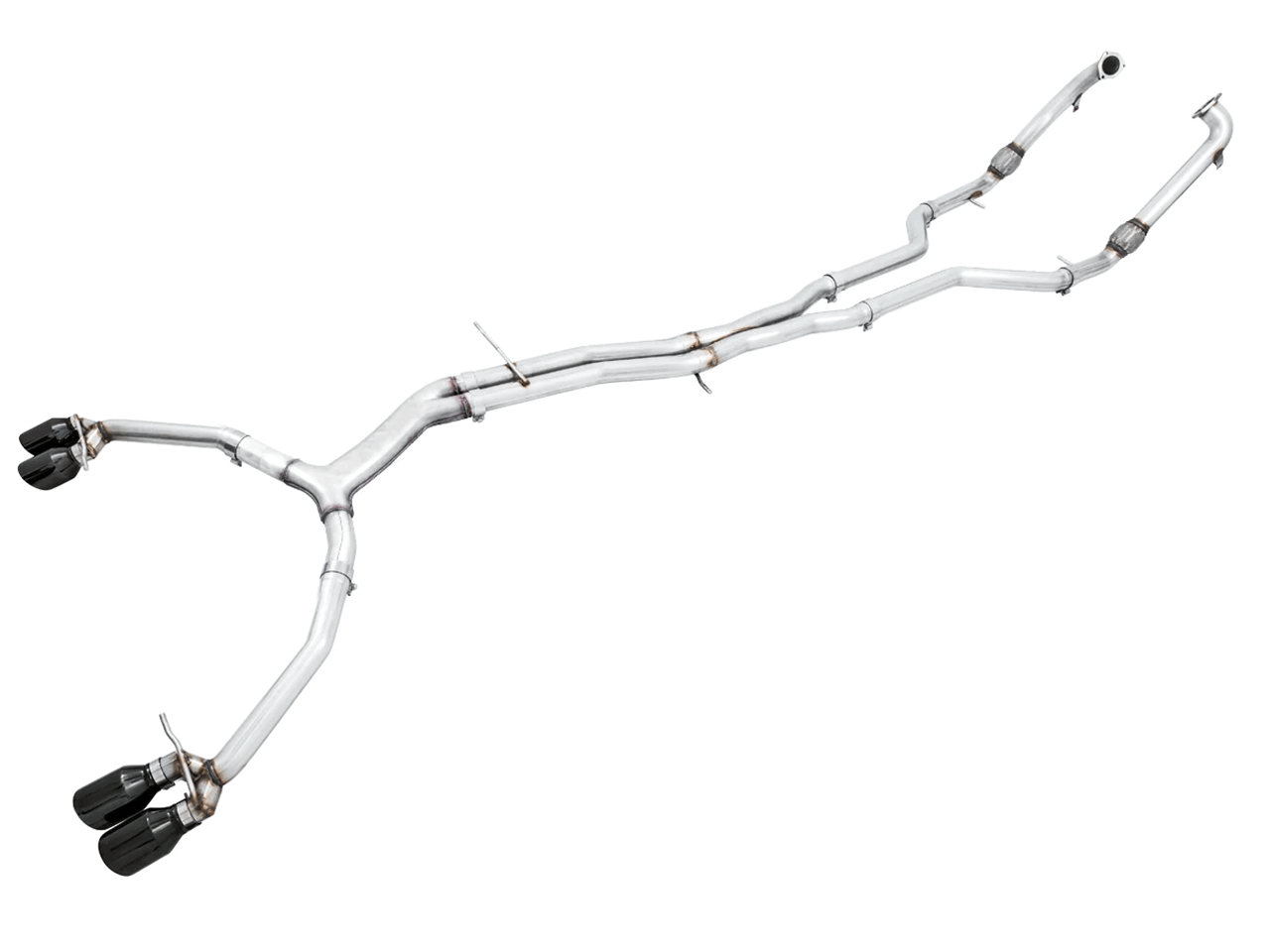 AWE Tuning Audi B9 S5 Sportback Track Edition Exhaust - Non-Resonated (Black 102mm Tips) - 3010-43062