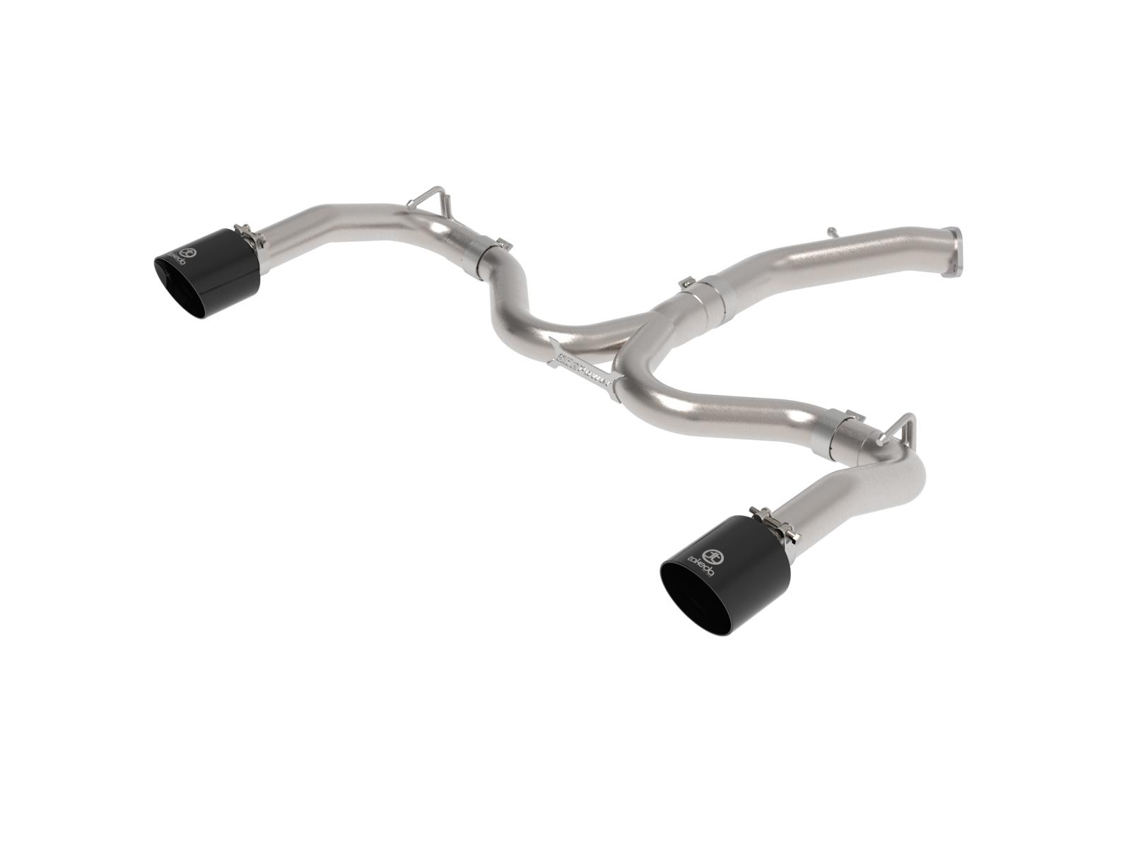 AFE Takeda 3 IN to 2-1/2 IN 304 Stainless Steel Axle-Back Exhaust w/ Black Tip (2020-2021 Forte GT) - 49-37037-B