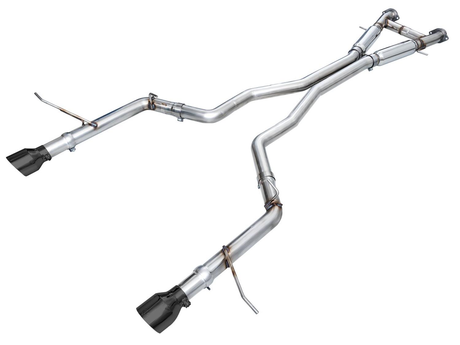 AWE Track Edition Exhaust - Diamond Black Tips (2018-2023 Dodge Durango 6.4L / 6.2L SC) - 3020-33952