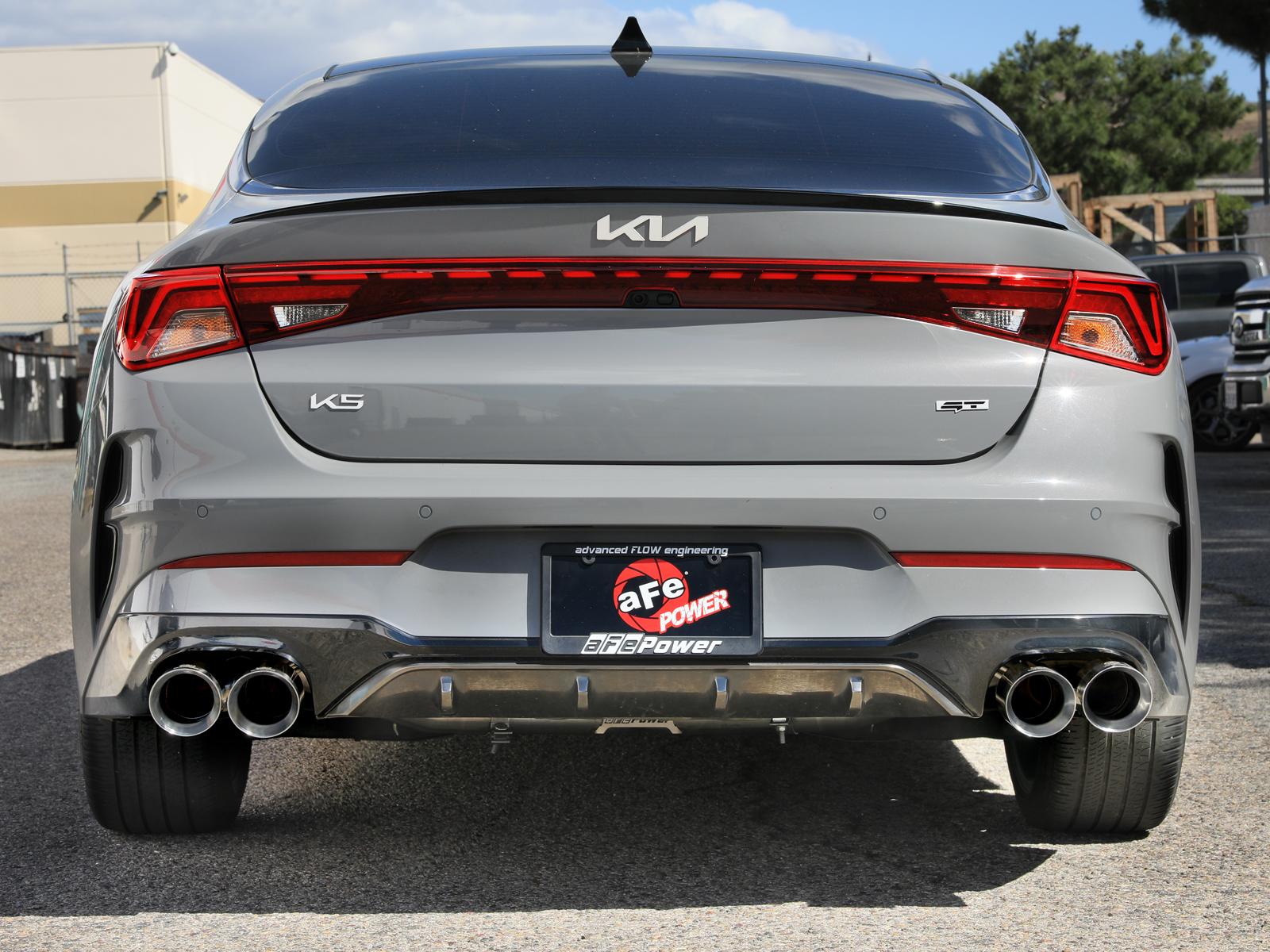 AFE Takeda 3 IN to 2-1/2 IN 304 Stainless Steel Axle-Back Exhaust w/ Polished Tip (2021-2024 K5 GT) - 49-37043-P