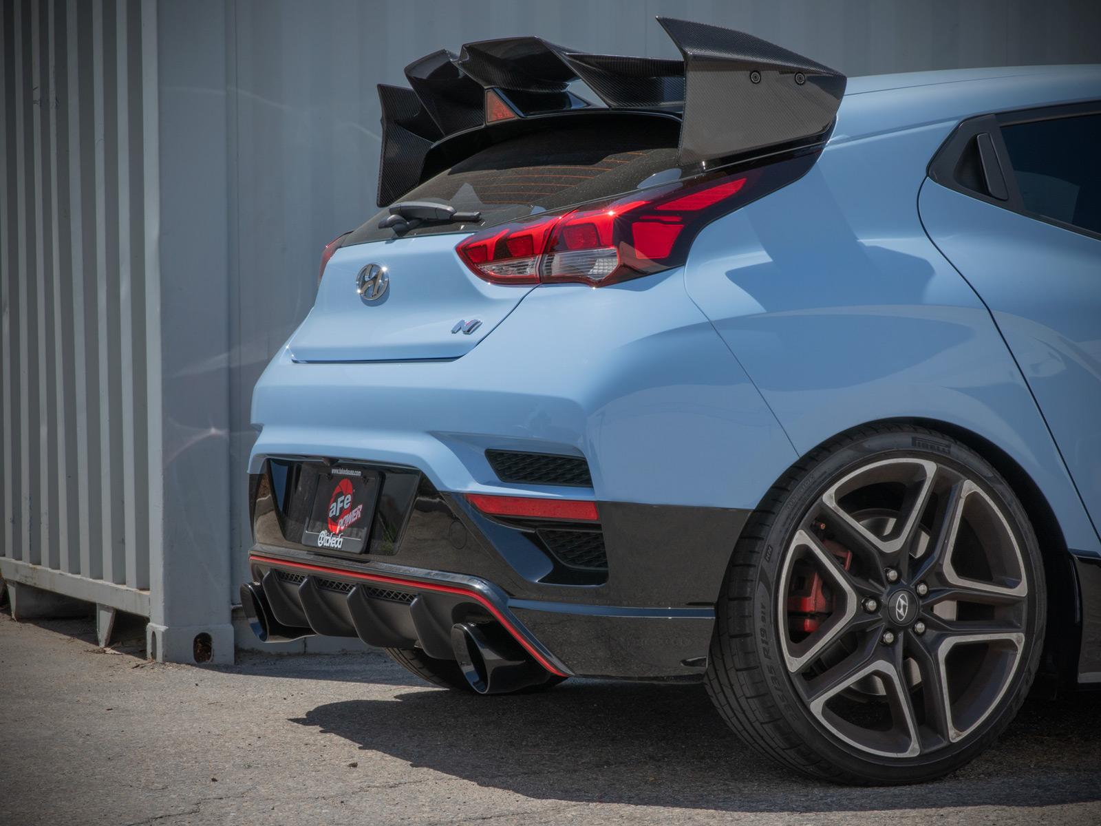 aFe Takeda 3" 304 Stainless Steel Cat-Back Exhaust System - Black Tip (2021-2022 Hyundai Veloster N L4-2.0L (t)) - 49-37030-B
