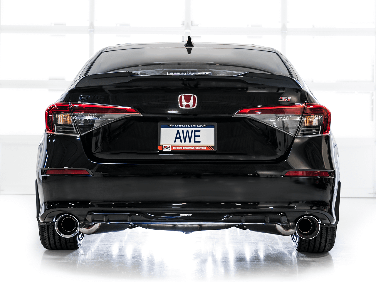 AWE Track Edition for FE1 Civic Si/DE4 Acura Integra- Chrome Tips - 3020-32331