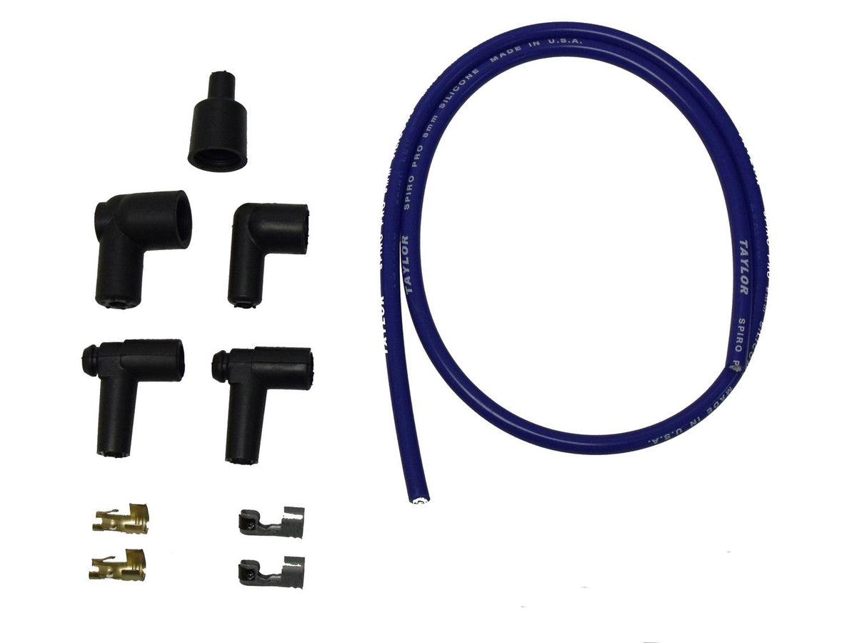TAYLOR CABLE 8mm Spiro-Pro Repair Kit Coil blue Spark Plug Wires - 45469