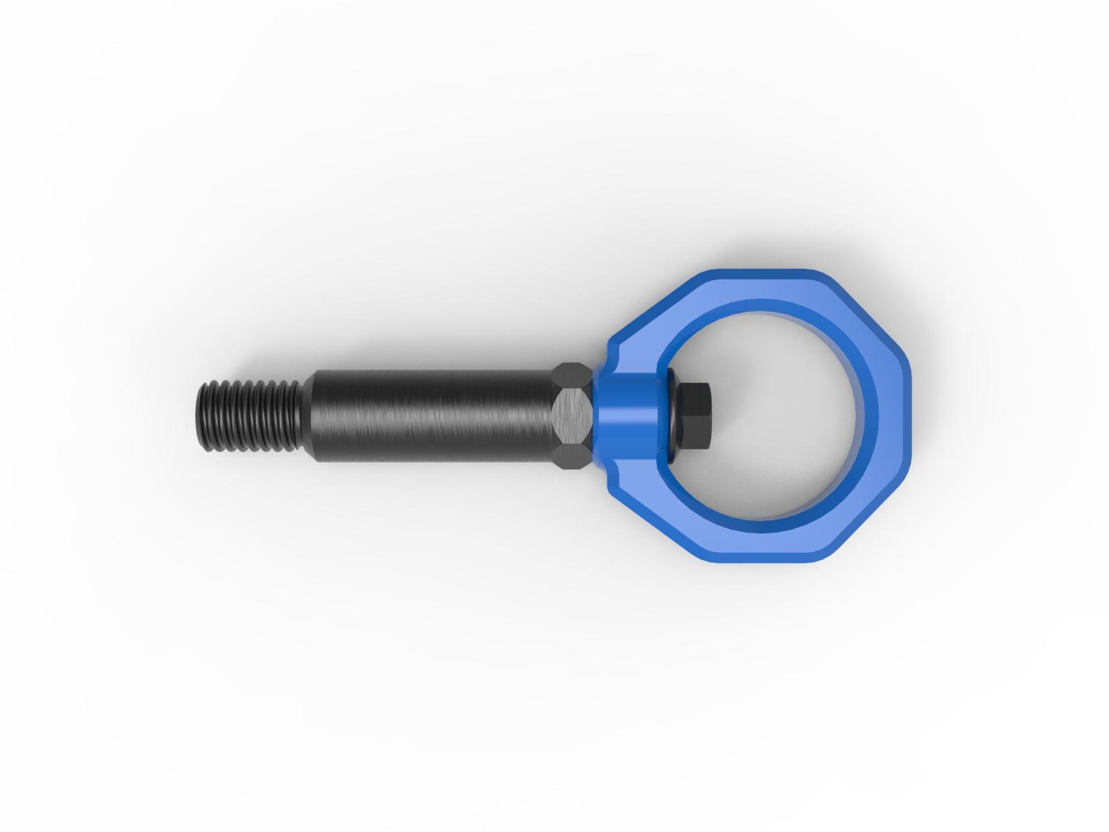 aFe CONTROL Rear Tow Hook Blue (2020-2021 GR Supra, GR Supra, GR Supra) - 450-721001-L