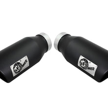 AFE Large Bore-HD 4 IN 409 Stainless Steel DPF-Back Exhaust System w/Black Tip (Ford Diesel Trucks 15-16 V8-6.7L (td)) - 49-43122-B