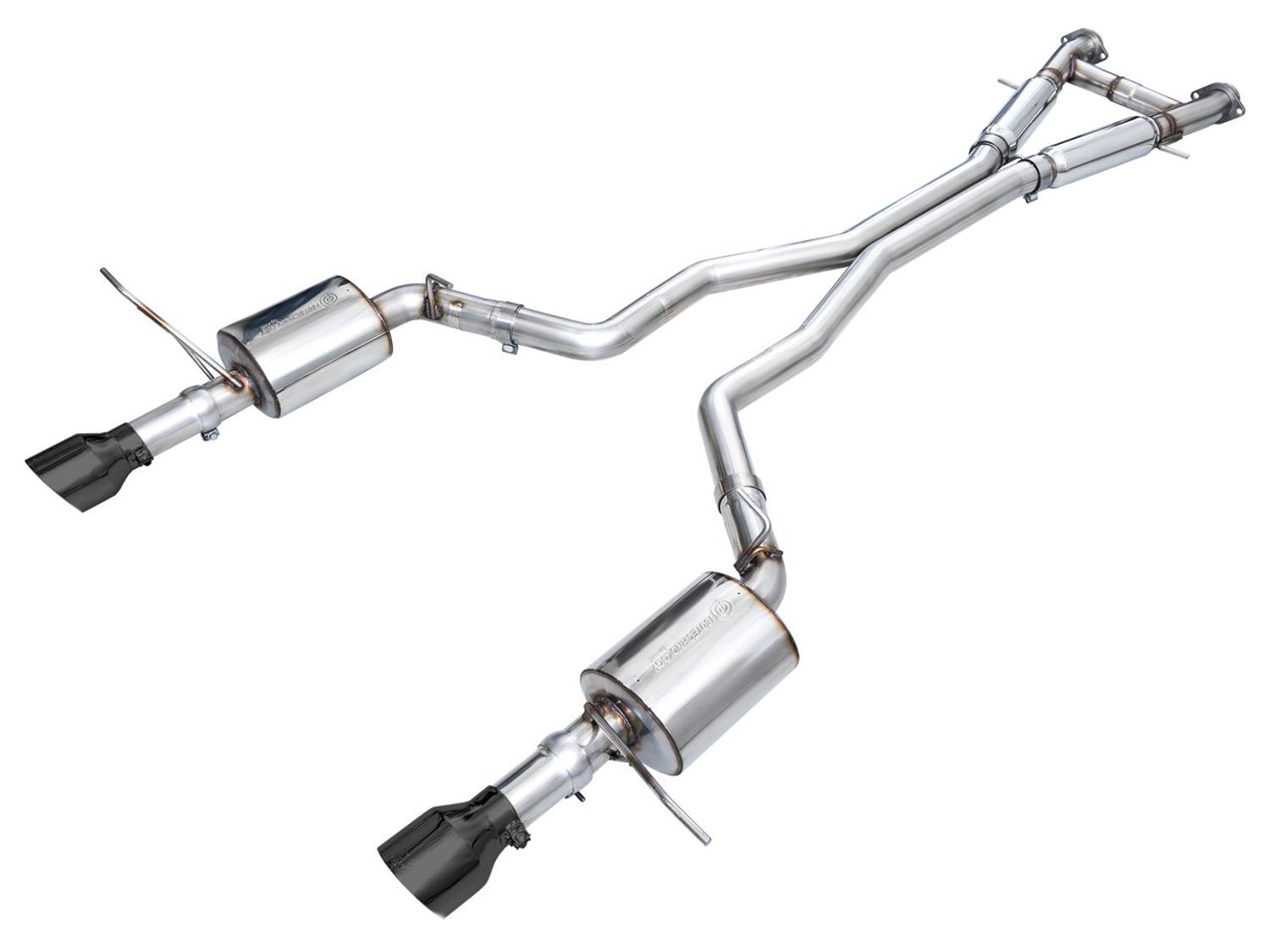 AWE Touring Edition Exhaust - Diamond Black Tips (2018-2023 Dodge Durango 6.4L / 6.2L SC) - 3015-33952