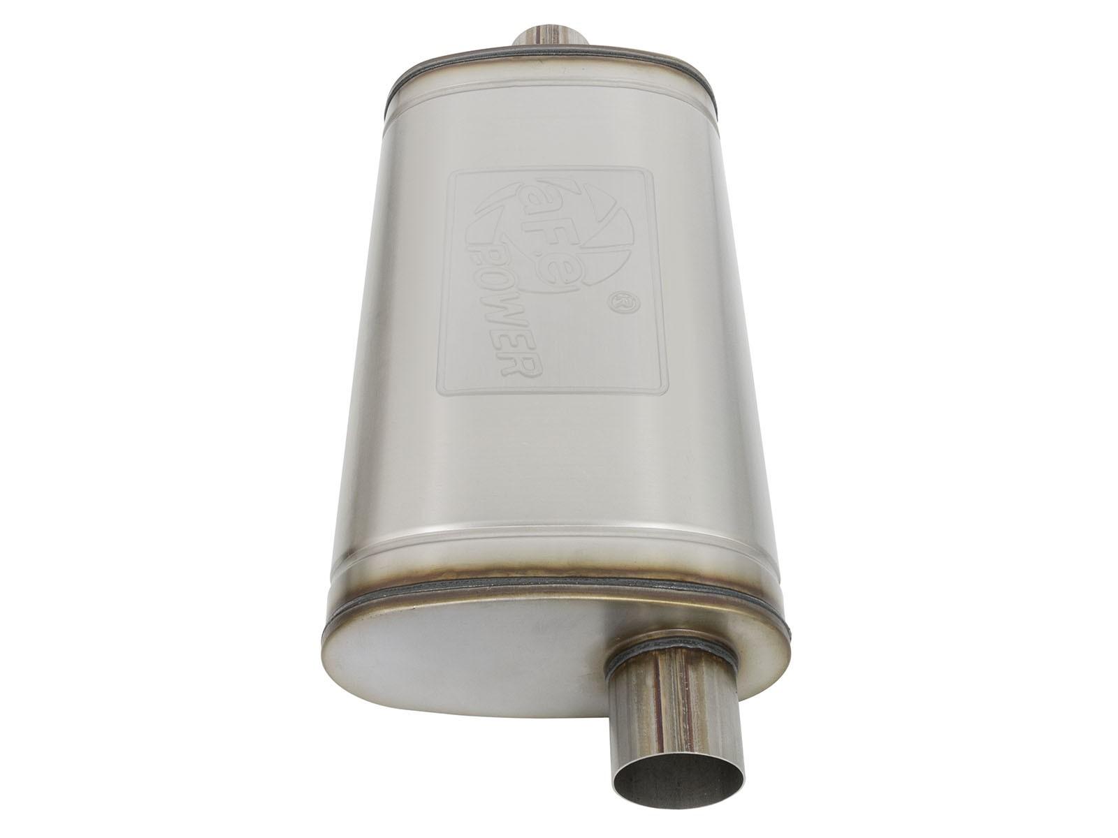AFE MACH Force-Xp 304 Stainless Steel Muffler (3 IN ID Center/Offset x 11 IN W x 5 IN H x 22 IN L - Oval Body) - 49M30016