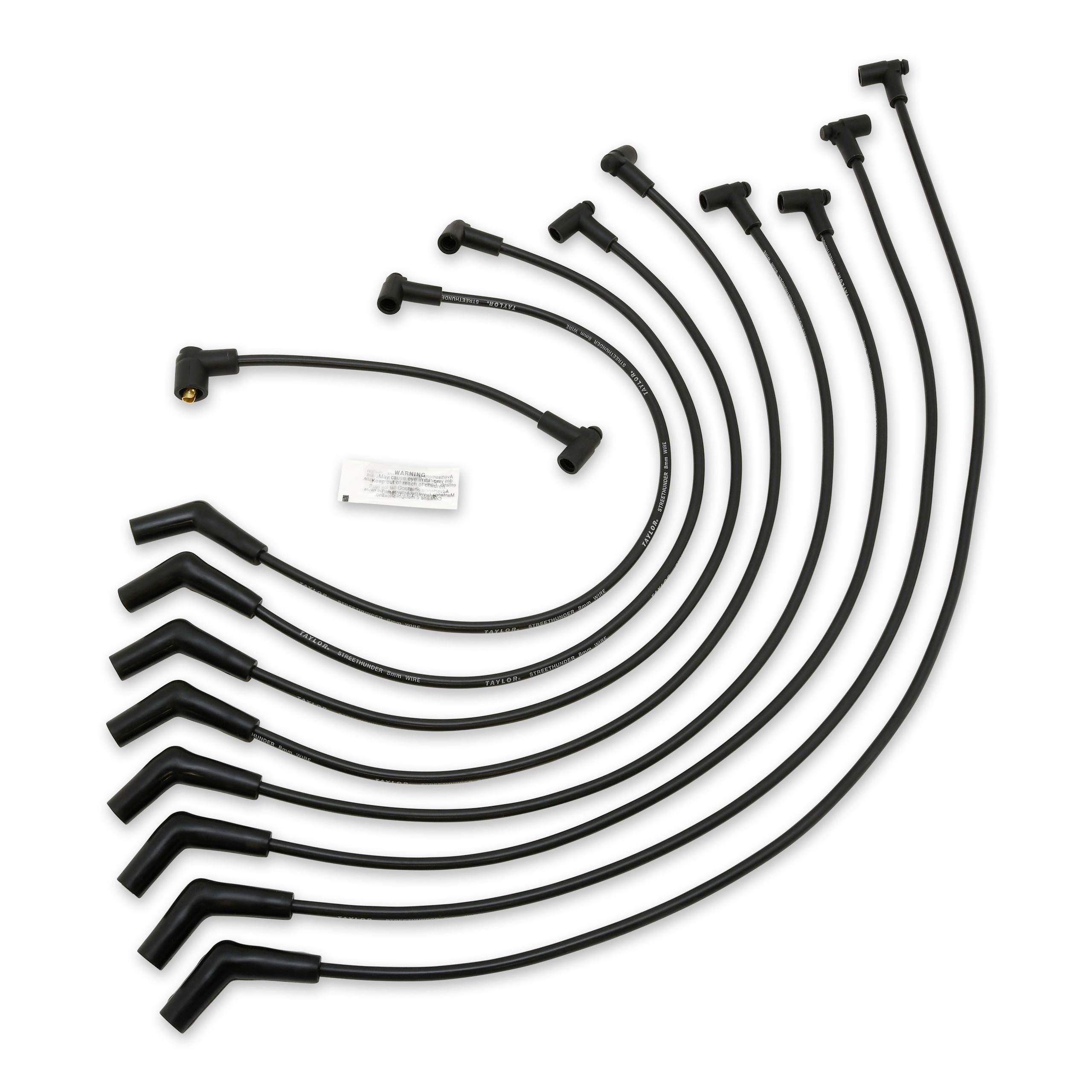 TAYLOR CABLE Streethunder custom 8 cyl black - 51063