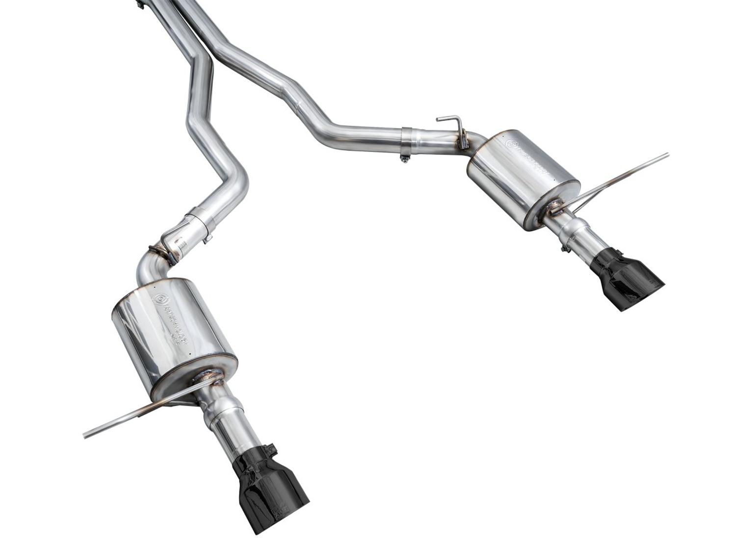 AWE Touring Edition Exhaust - Diamond Black Tips (2018-2023 Dodge Durango 6.4L / 6.2L SC) - 3015-33952