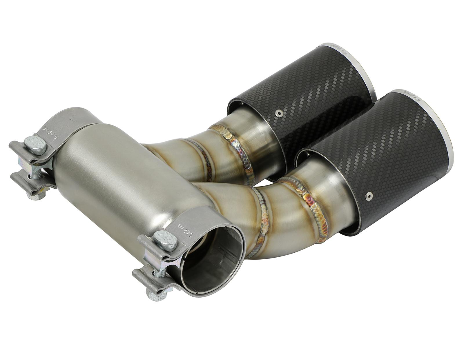 AFE MACH Force-Xp 3-1/2 IN Carbon Fiber OE Replacement Exhaust Tips (2013-2016 Boxster, Cayman) - 49C36413-C