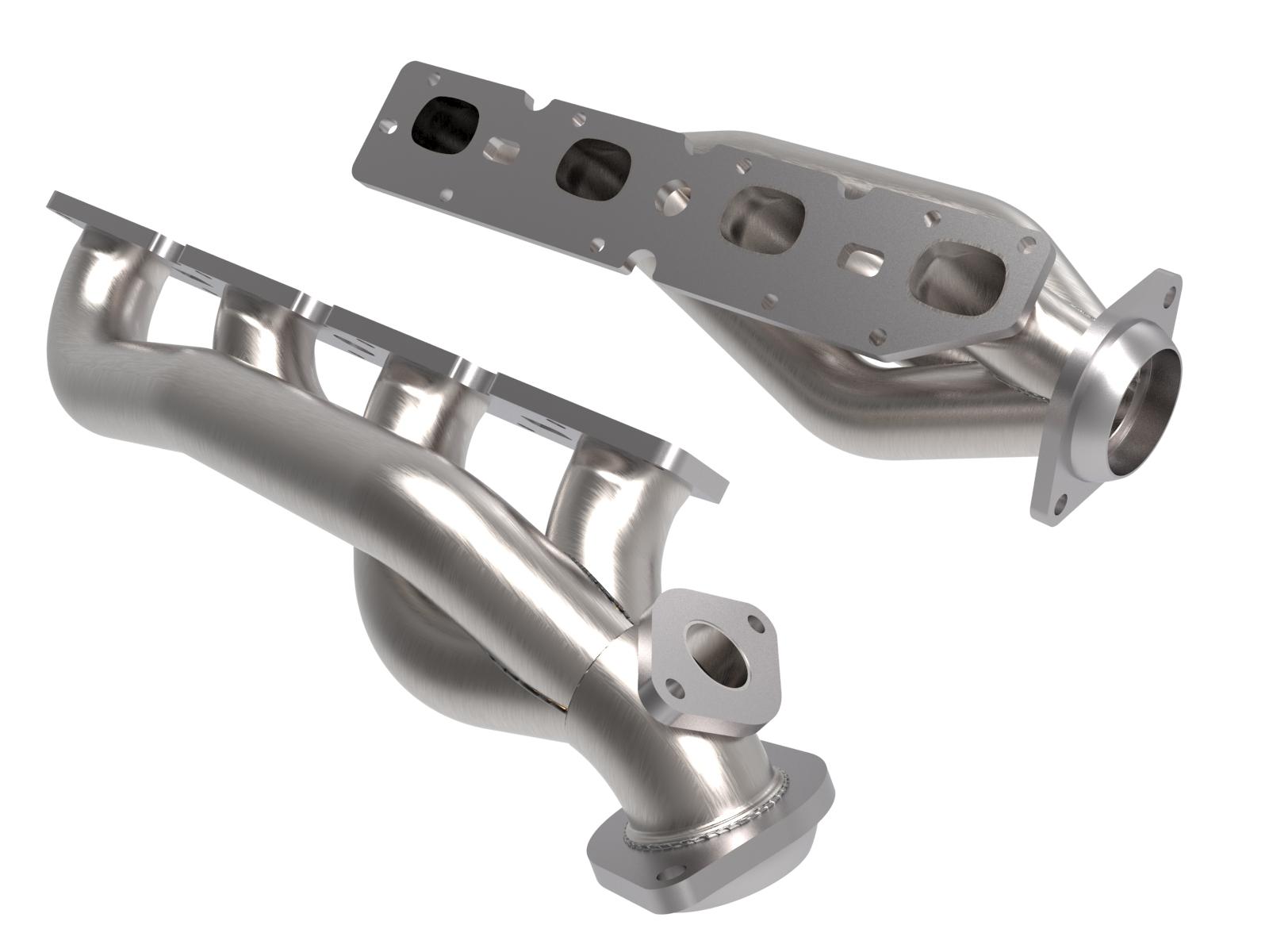 AFE Twisted Steel 304 Stainless Steel Short Tube Header (RAM 2500/3500 19-20 V8-6.4L) - 48-32029