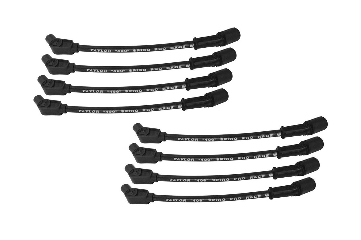 TAYLOR CABLE 409 Spiro-Pro race fit 135 9" black Spark Plug Wires - 79013