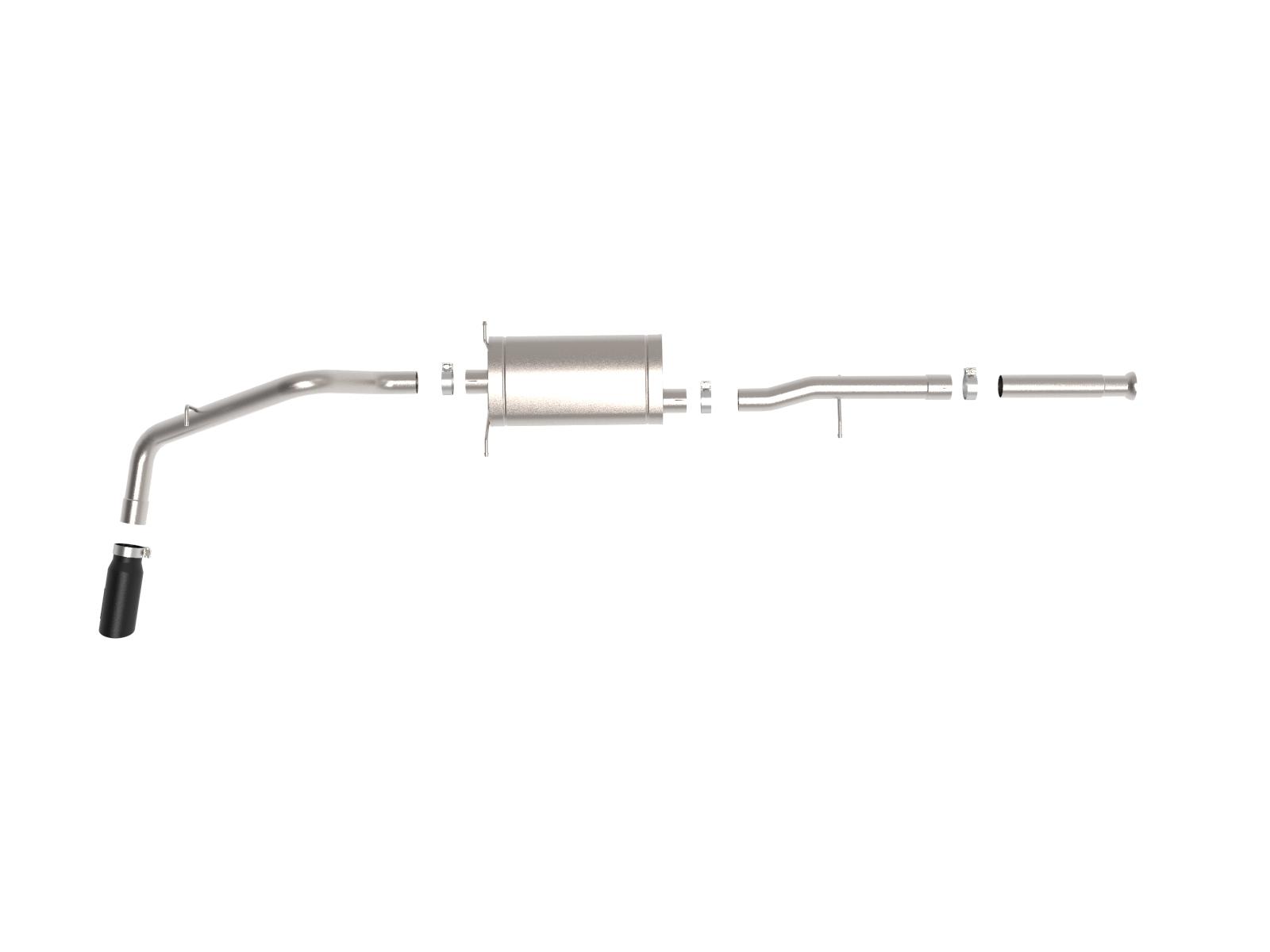 AFE MACH Force-Xp 3 IN 409 Stainless Steel Cat-Back Exhaust System w/ Black Tip - 49-44136-B