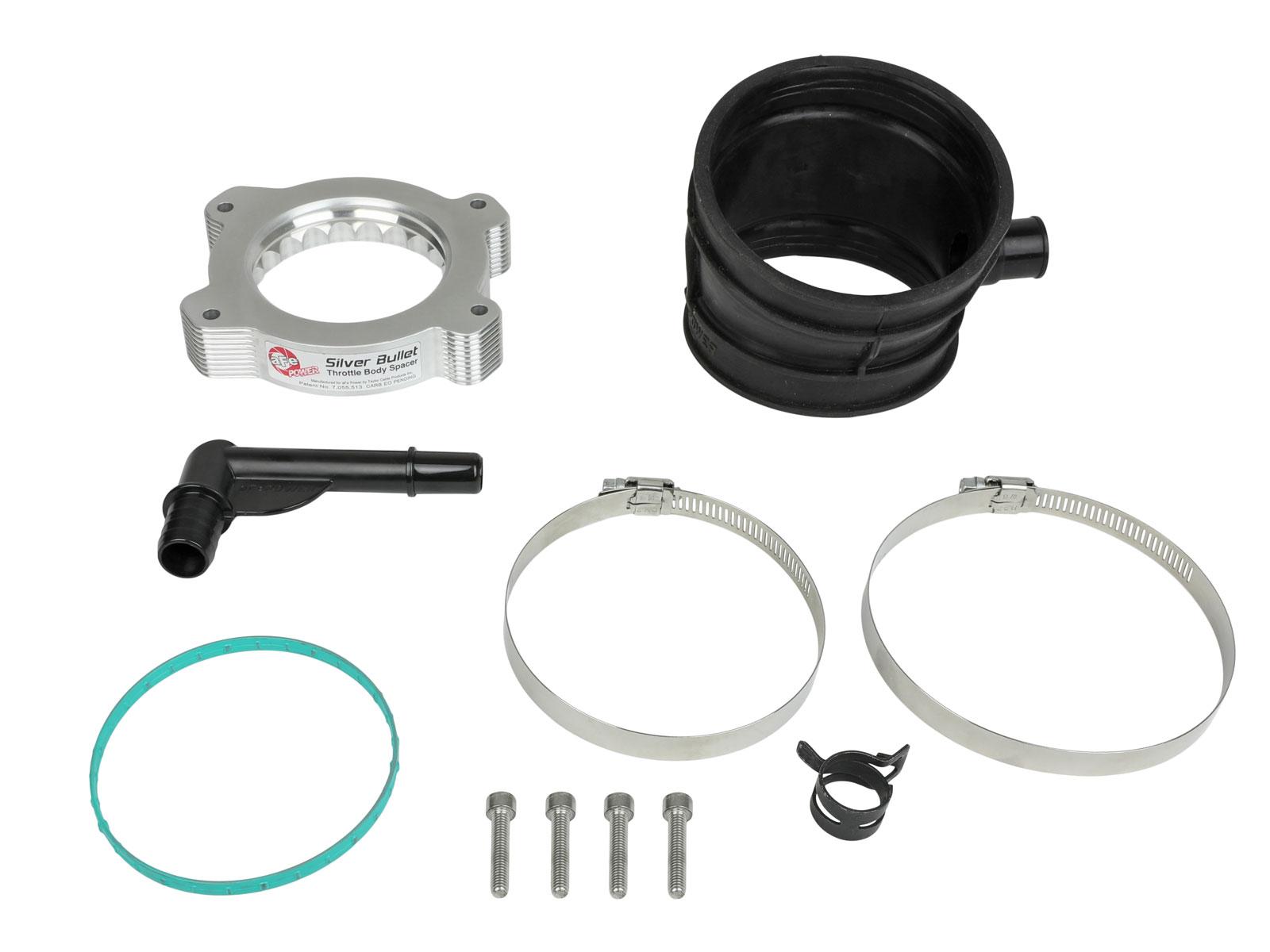 AFE Silver Bullet Throttle Body Spacer Kit (Chevrolet Corvette (C8) 2020 V8-6.2L This item will only work with the factory air intake system.) - 46-34017