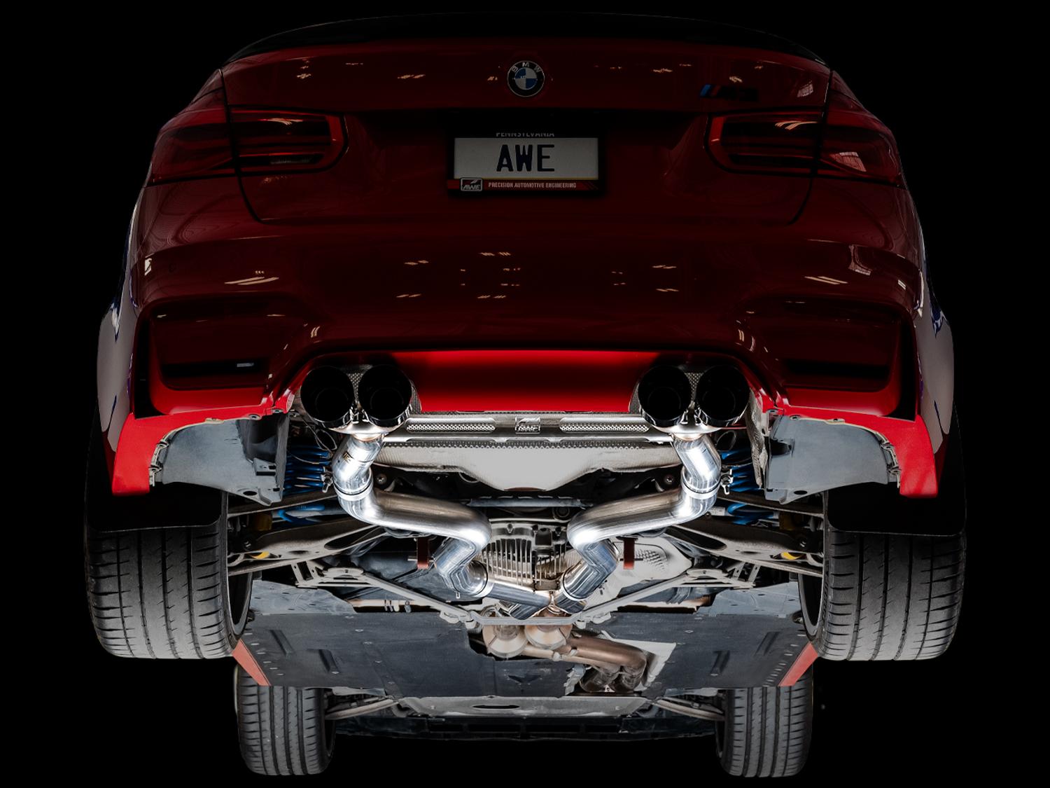 AWE Track Edition exhaust - Diamond Black Tips (F8X M3 / M4) - 3020-43087