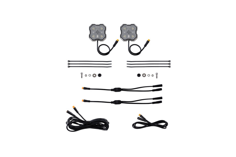 Diode Dyamics Rock Light  - Red/White -  M8 Add-On 2-Pack