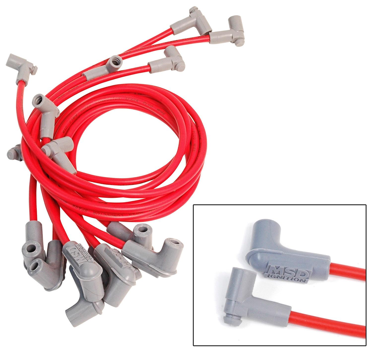 Red Super Conductor Big Block Chevy for use with Low Profile Distributor.  - 31299