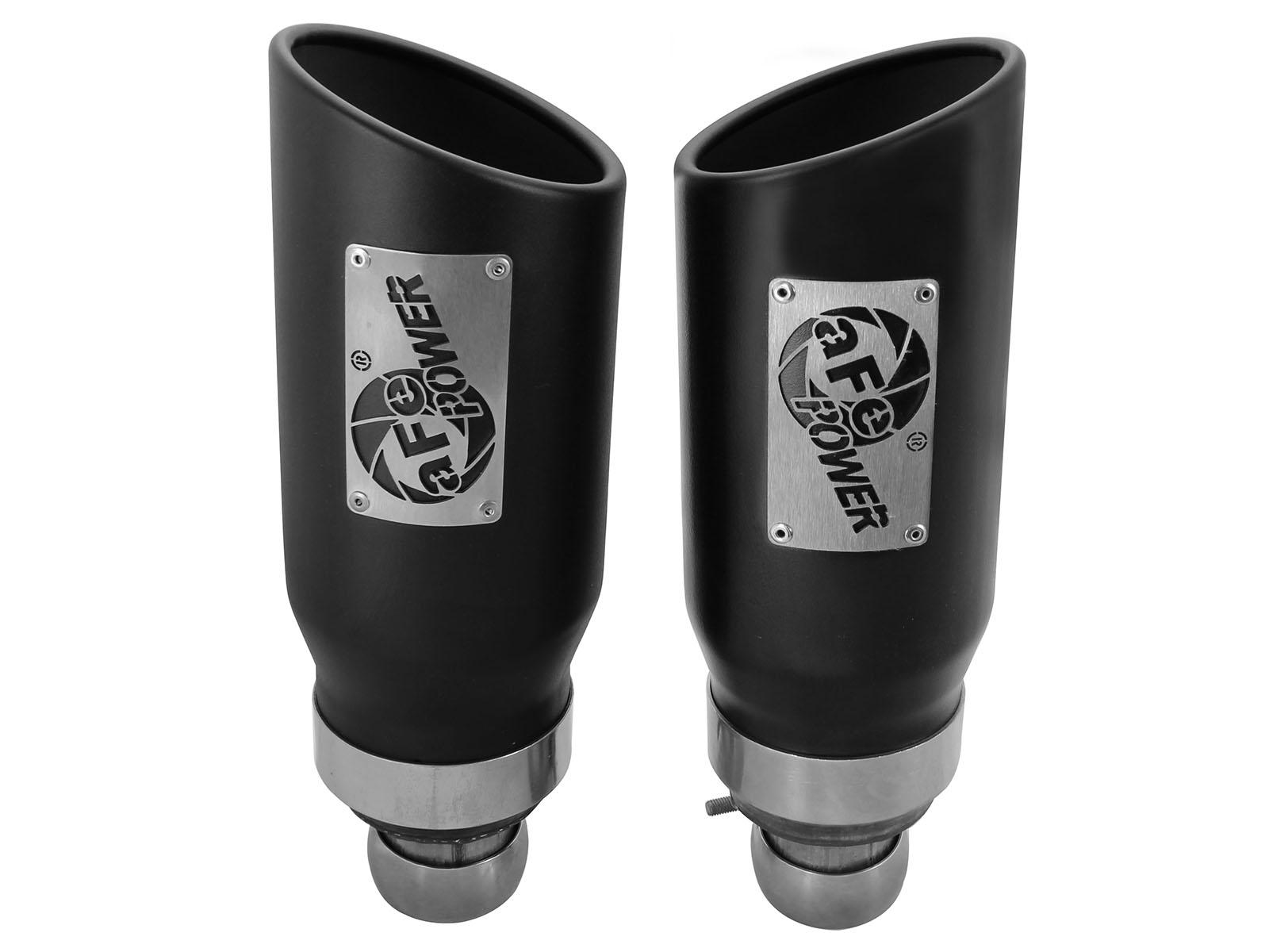 AFE MACH Force-Xp 409 Stainless Steel OE Replacement Exhaust Tip Black (2009-2019 1500, 1500, 1500 Classic, Ram 1500) - 49C42046-B