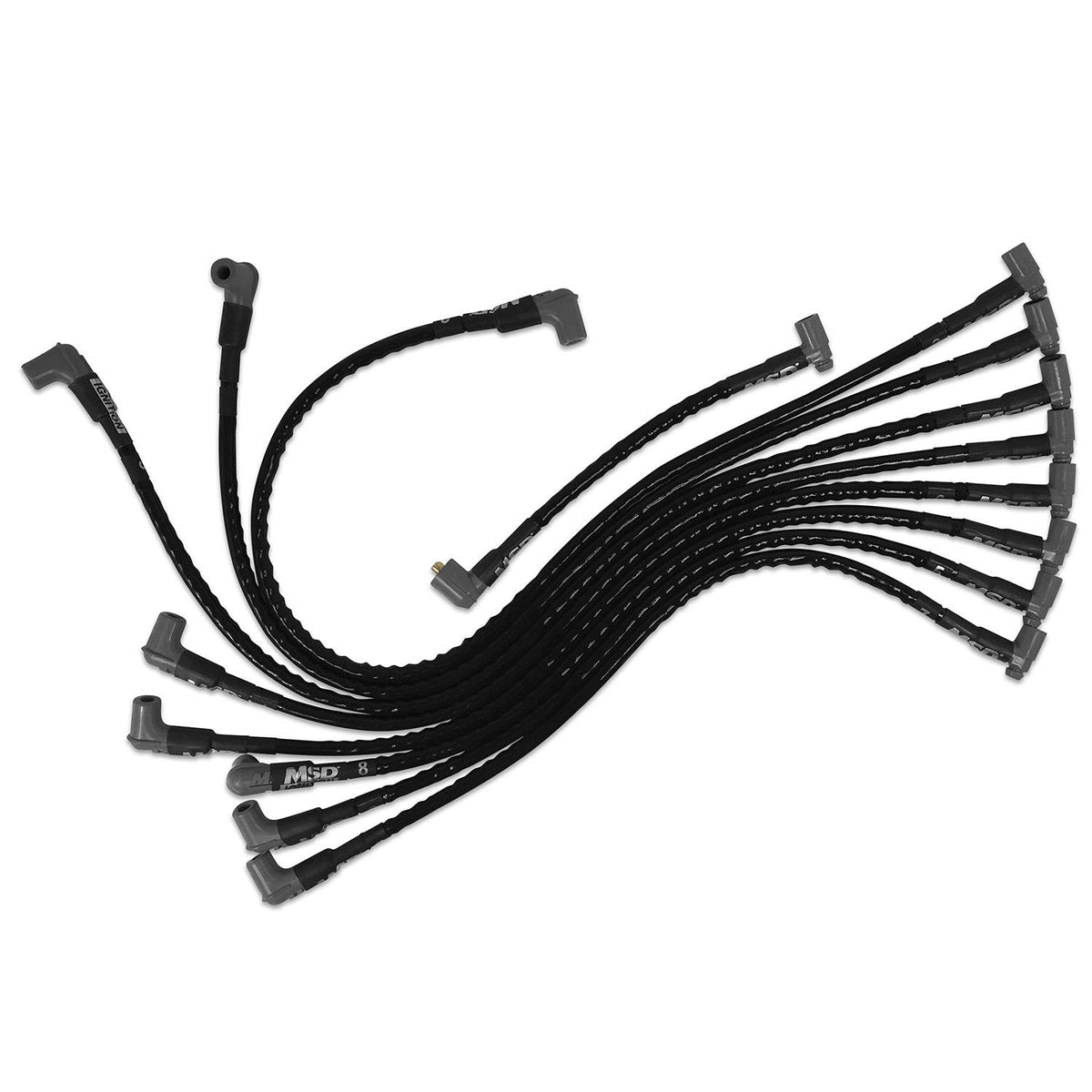 Sleeved Spark Plug Wires for SBC over valve cover, HEI.  - 31351