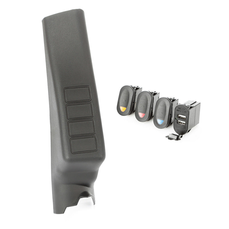 Rugged Ridge Switch Pod Kit A-Pillar 3 Switch Dual Usb Connector; 11-18 Jk/Jku - 17235.98