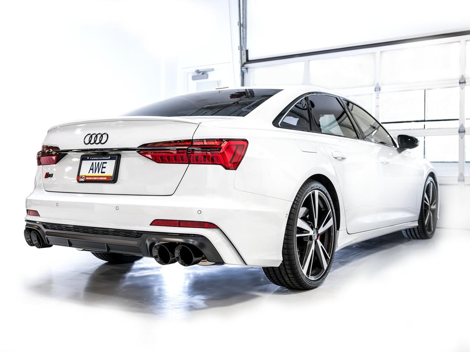 AWE Touring Edition for Audi C8 S6/S7 - Diamond Black Tips - 3015-43107