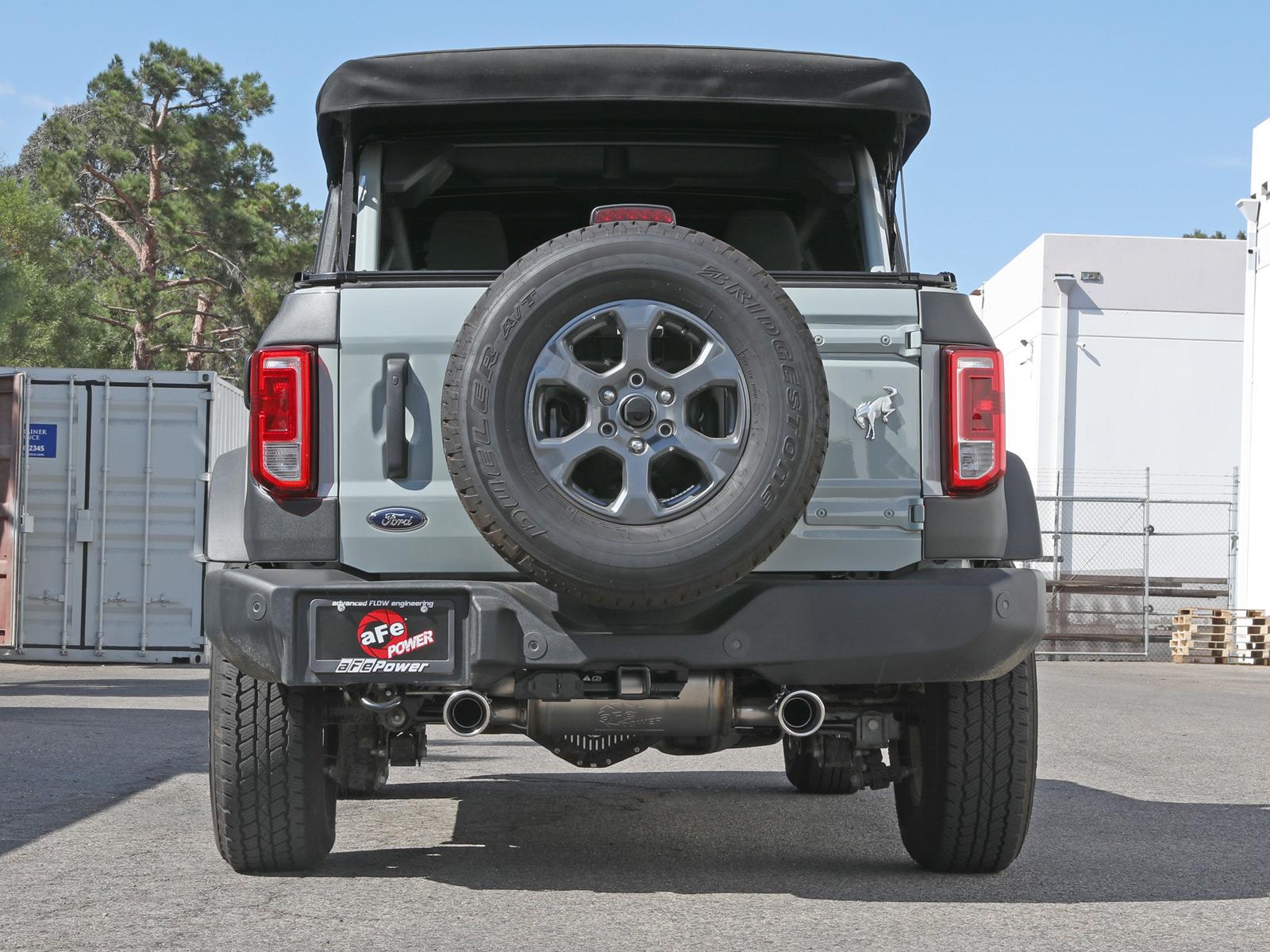 AFE 49-33138-P Vulcan 3" to 2.5" 304 Stainless Steel Cat-Back Exhaust System w/ Polished Tip (2021-2025 Bronco)