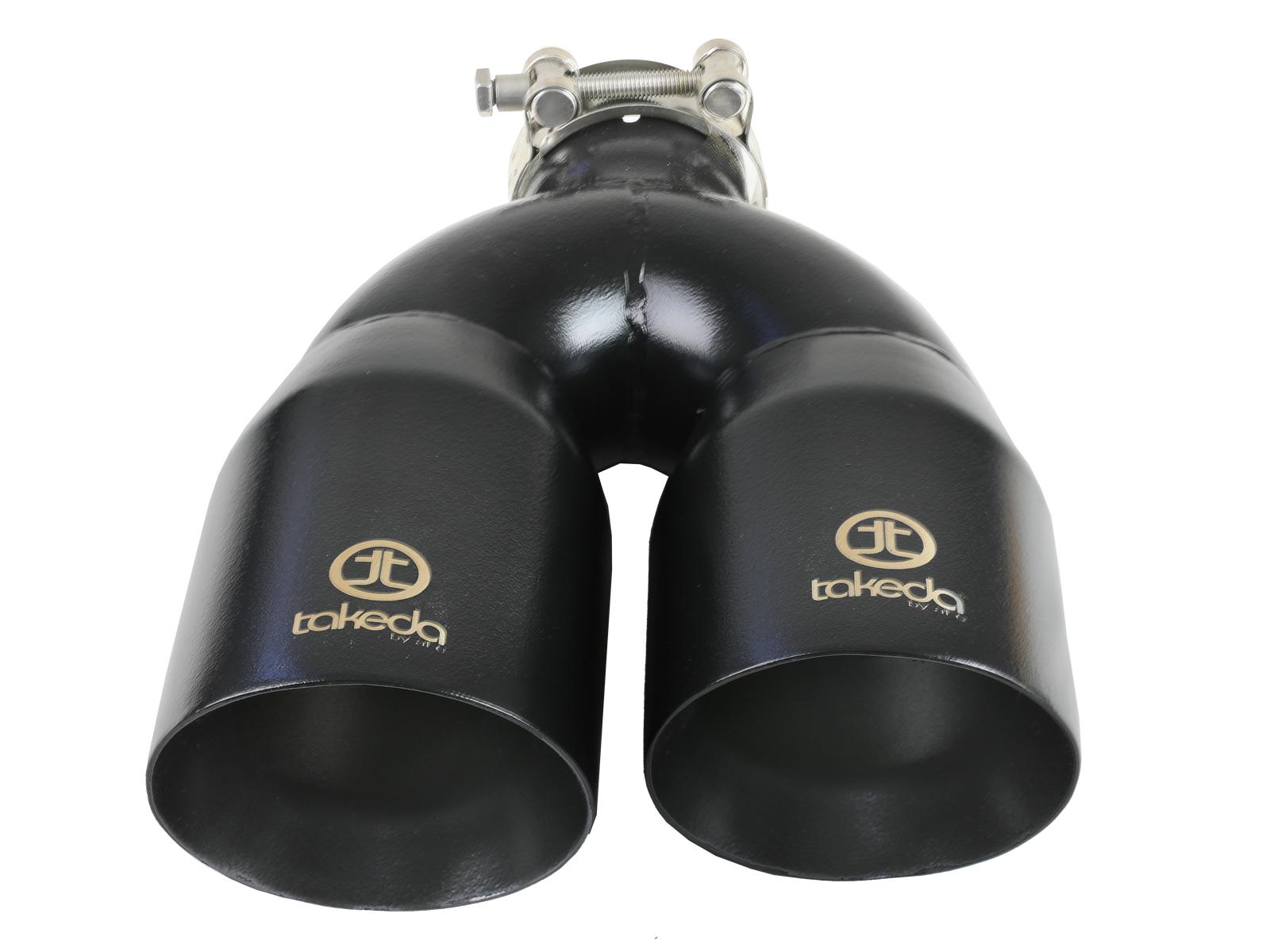 AFE Takeda 304 Stainless Steel Clamp-on Exhaust Tip Black - 49T25484-B121