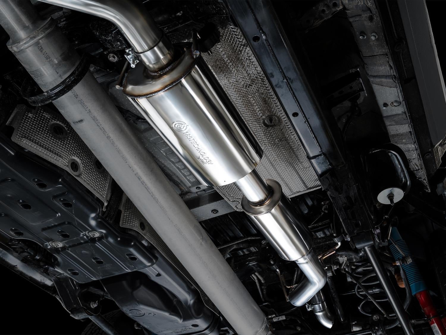 AWE 0FG Exhaust - Dual Chrome Silver Tips (2024+ Toyota Tacoma 2.4T) - 3015-32254