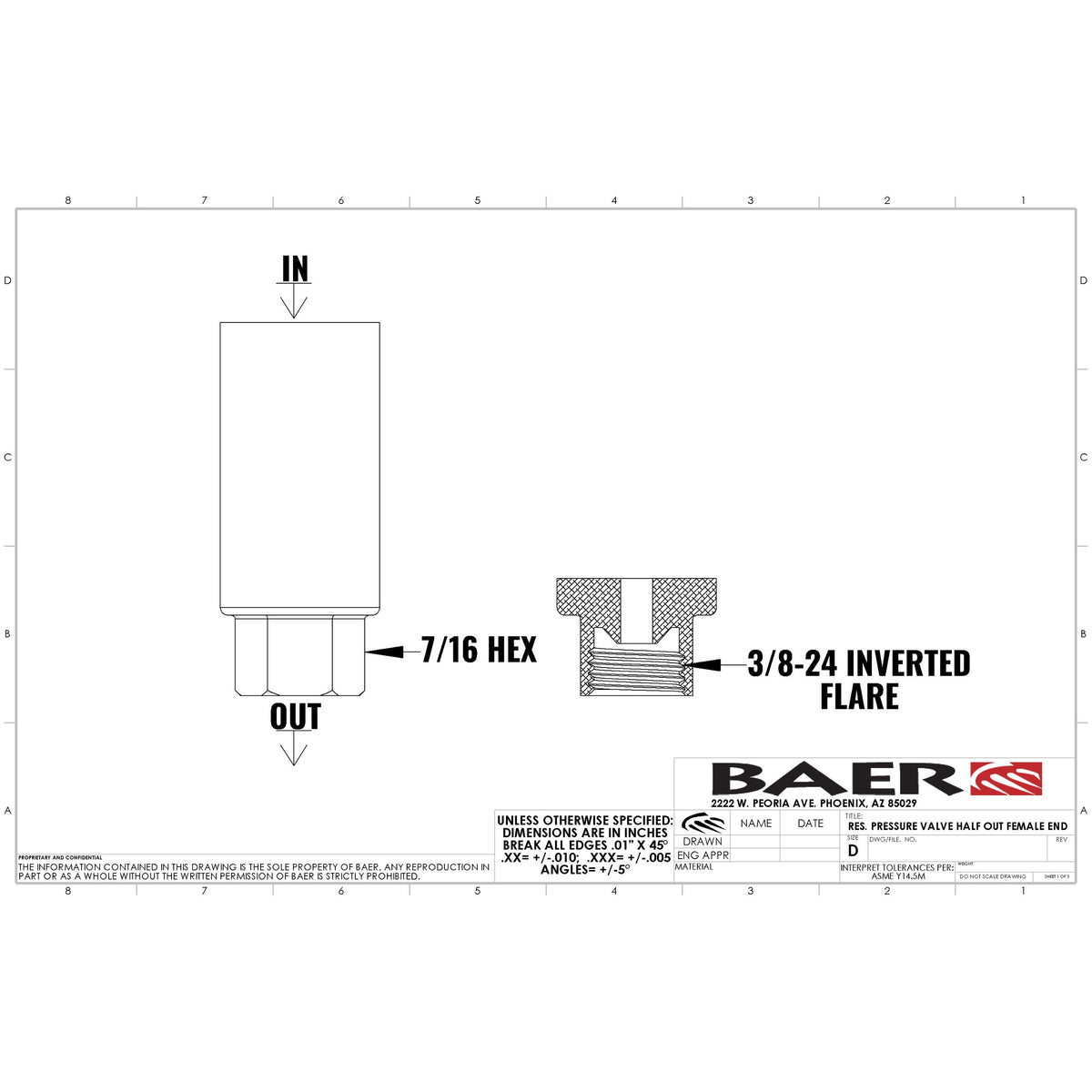 Baer Resid Pressure Valve - 6805146