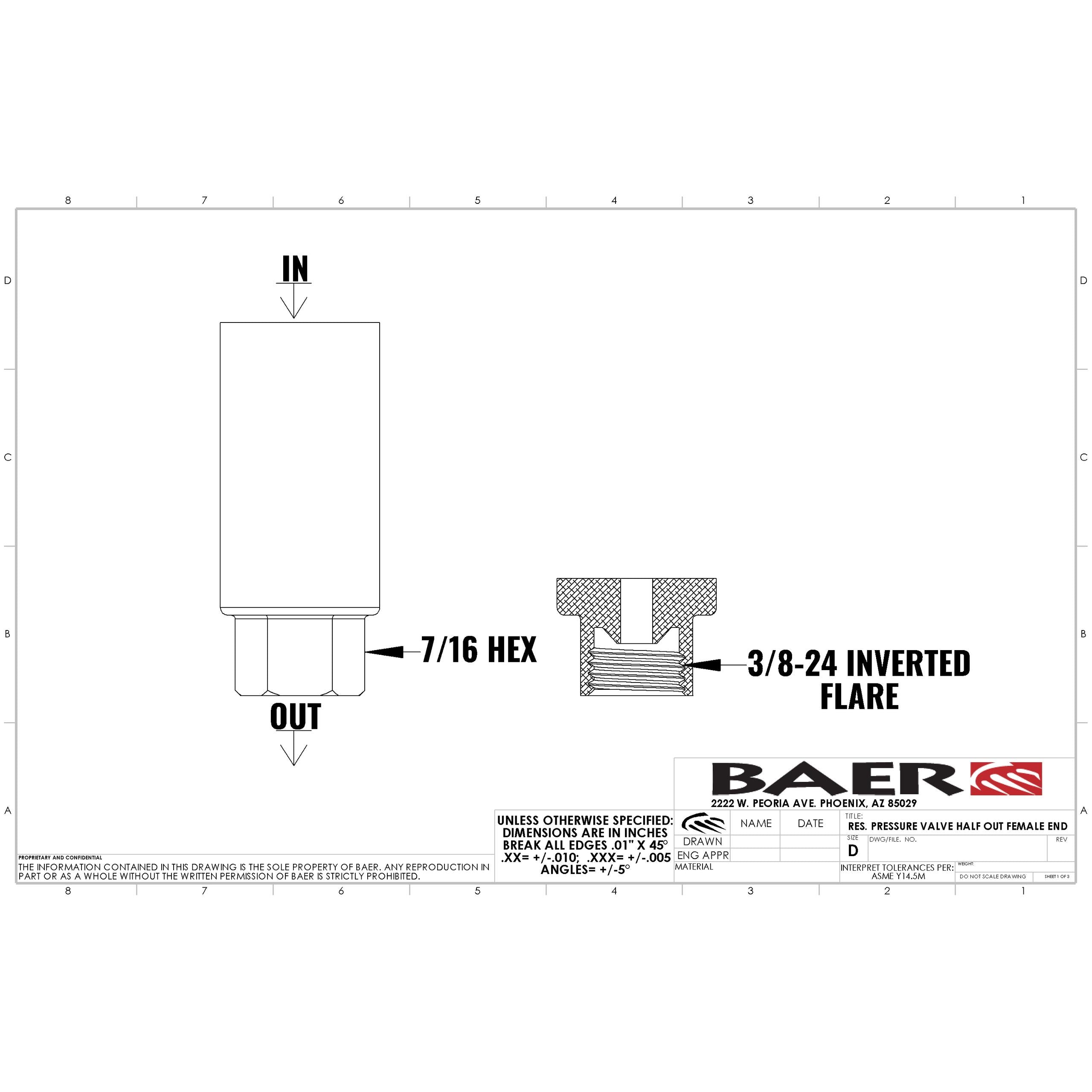 Baer Resid Pressure Valve - 6805148