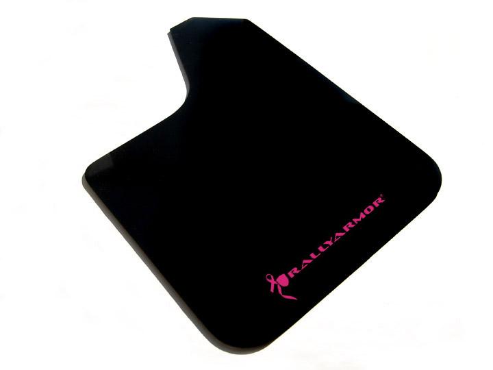 Rally Armor Black Mud Flap/Pink Logo - MF12-BAS-BCPK