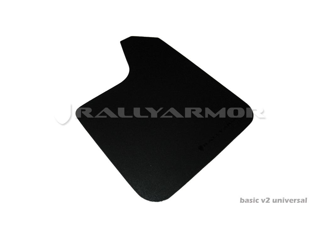 Rally Armor Black Mud Flap/Red Logo - MF12-BAS-RD-LRT