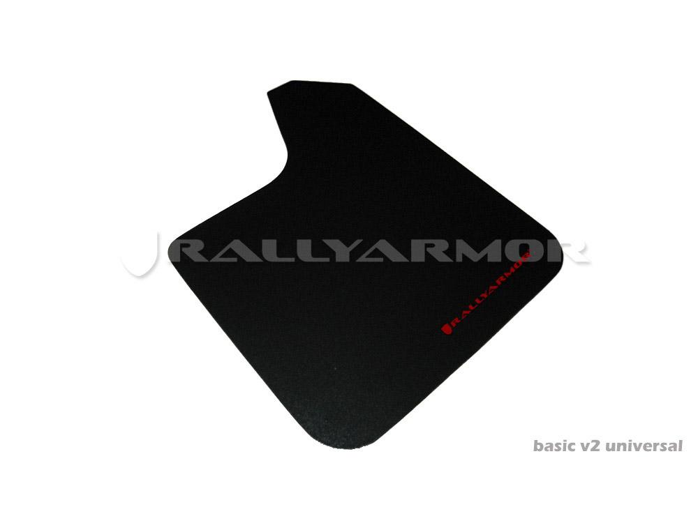 Rally Armor Black Mud Flap/Red Logo - MF12-BAS-RD
