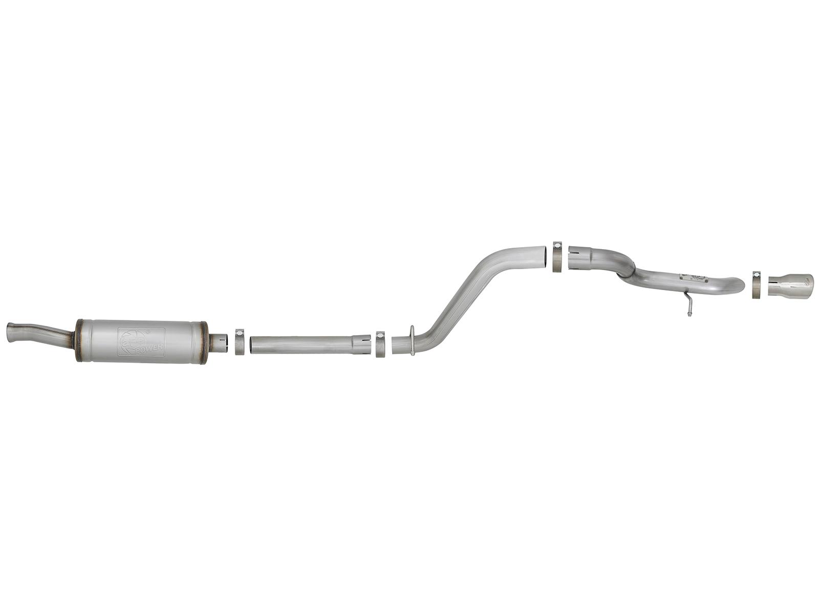 AFE Axle-Back Exhaust System (2018-2020 Jeep Wrangler V6-3.6L) - 49-48075-P