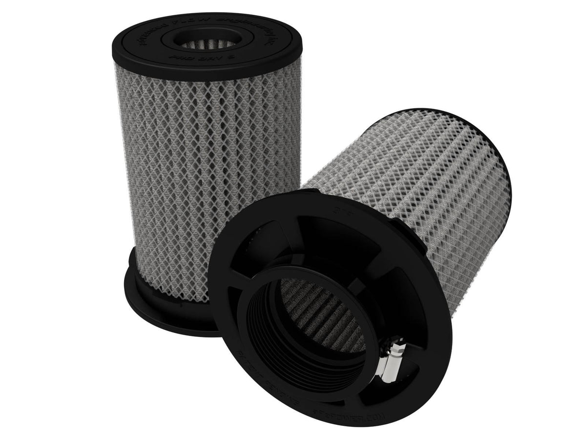 AFE Momentum Intake Replacement Air Filter w/ Pro DRY S Media (Pair) 3 IN F x 5-1/2 IN B x 5-1/4 IN T (Inverted) x 8 IN H - 20-91203DM