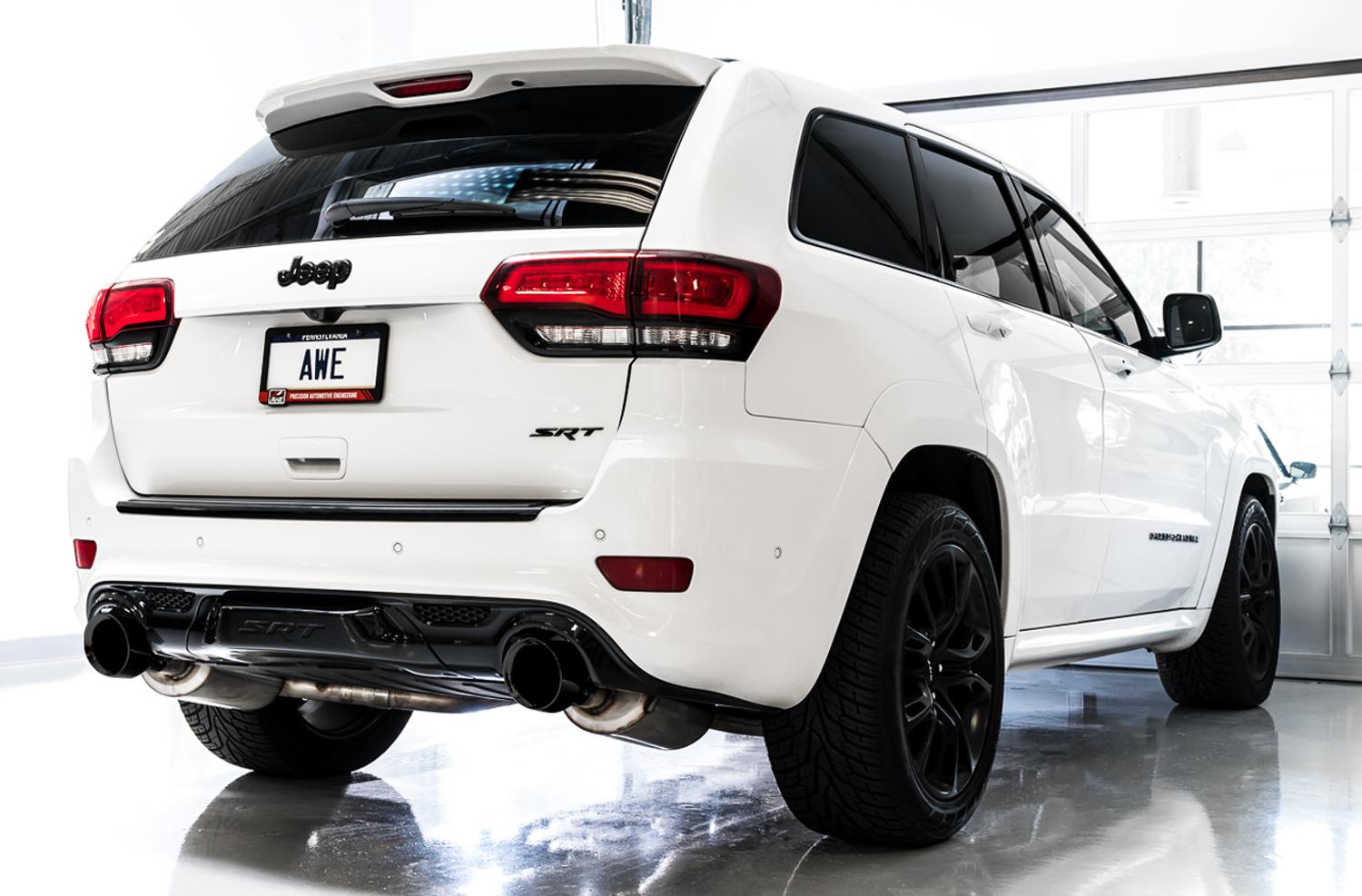 AWE Cat Back Exhaust - Touring Edition, Diamond Black Tips (2020 Grand Cherokee SRT) - 3015-33121