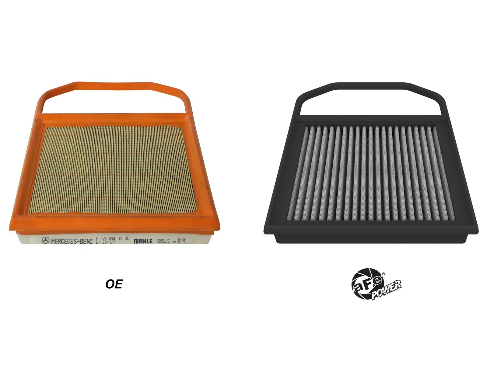 AFE Magnum FLOW OE Replacement Air Filter w/ Pro DRY S Media (Pair) (2015-2023 E400 3.0, 3.5, 2015-2023 CLS400 3.0, 3.5, 2015-2023 ML400 3.0, 3.5, 2015-2023 C400 3.0, 3.5, 2015-2023 SL400 3.0, 3.5, 2015-2023 GLE400 3.0, 3.5, 2015-2023 GLE450 AMG 3.0, 3.5,
