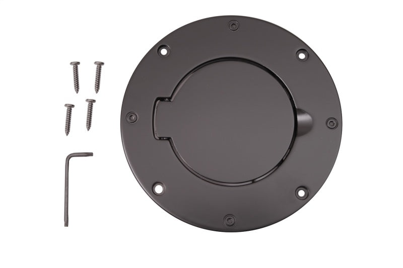 Rugged Ridge Gas Cap Door Non-Locking Black; 97-06 Jeep Wrangler Tj - 11425.02