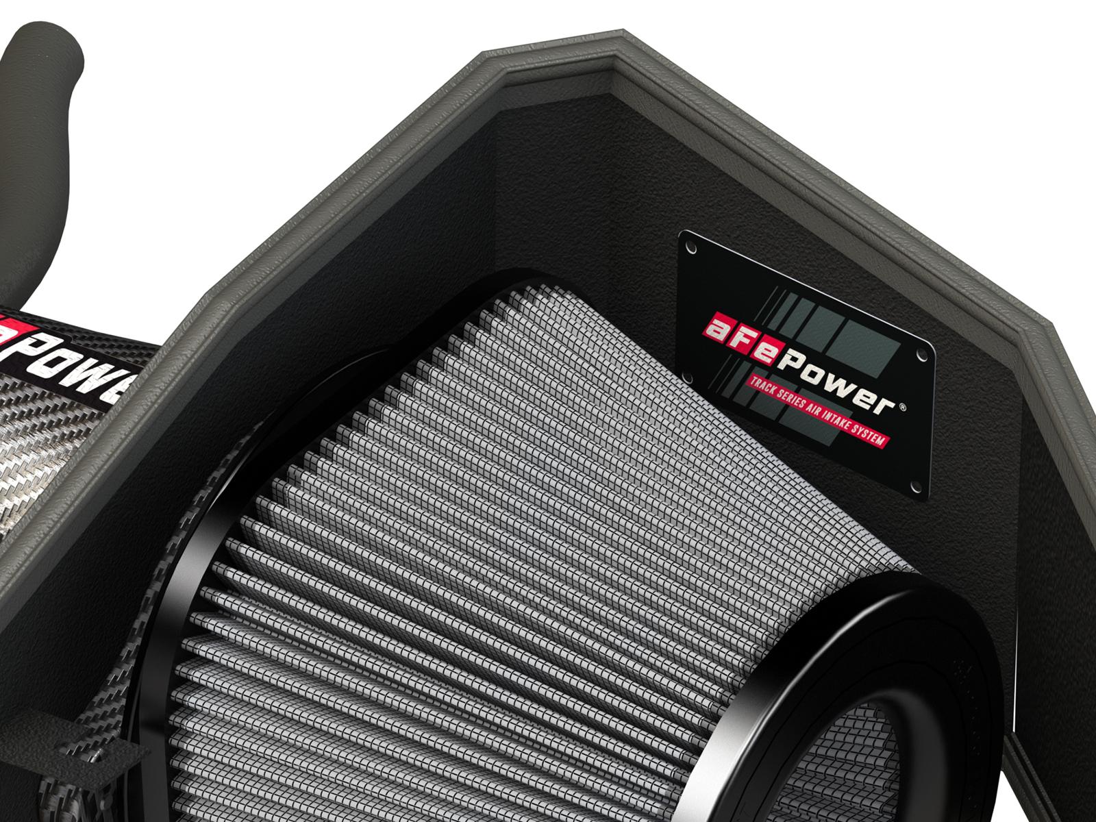 AFE Track Series Stage-2 Carbon Fiber Intake System w/ Pro DRY S Media (2011-2021 300, Challenger, Charger) - 51-12172-C
