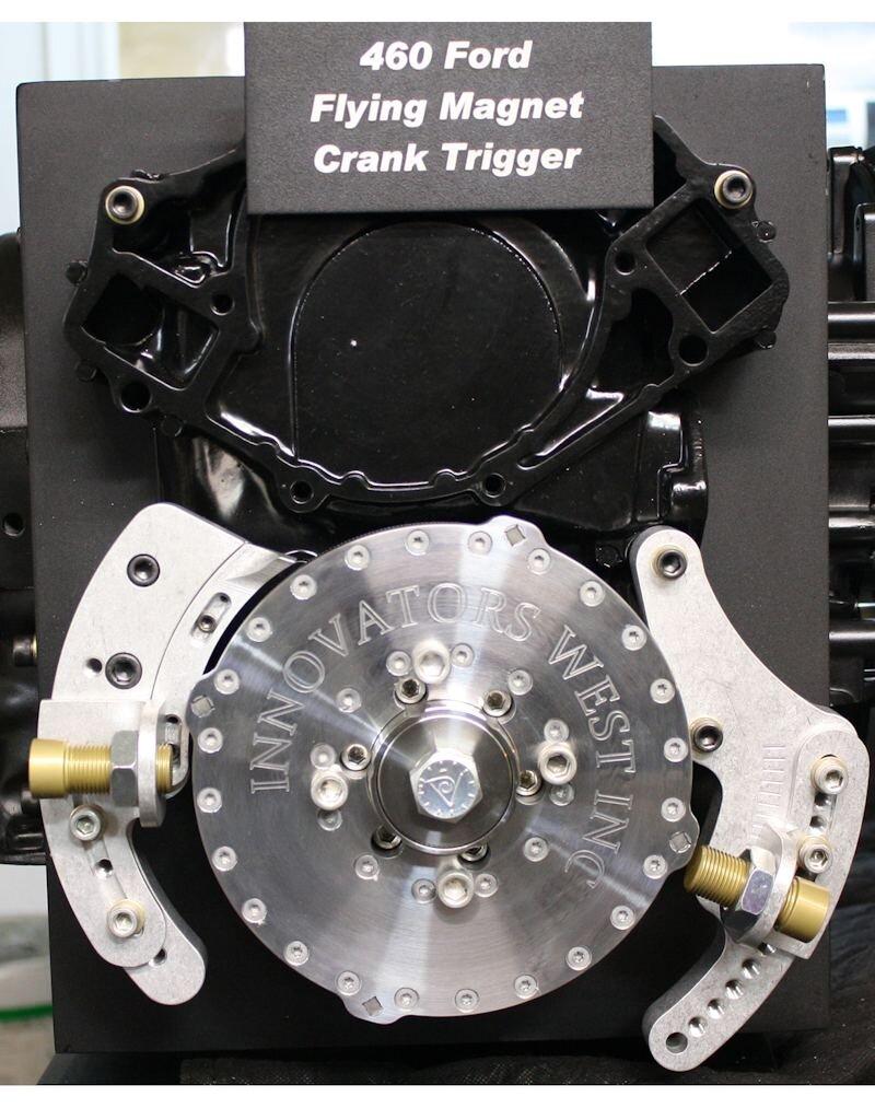 Innovators West 217 FM Pass 460 Big Block Ford BBF Race "BDS" Blower Damper (Short Snout Crank) - Flying Magnet Cover (Passenger Side)
