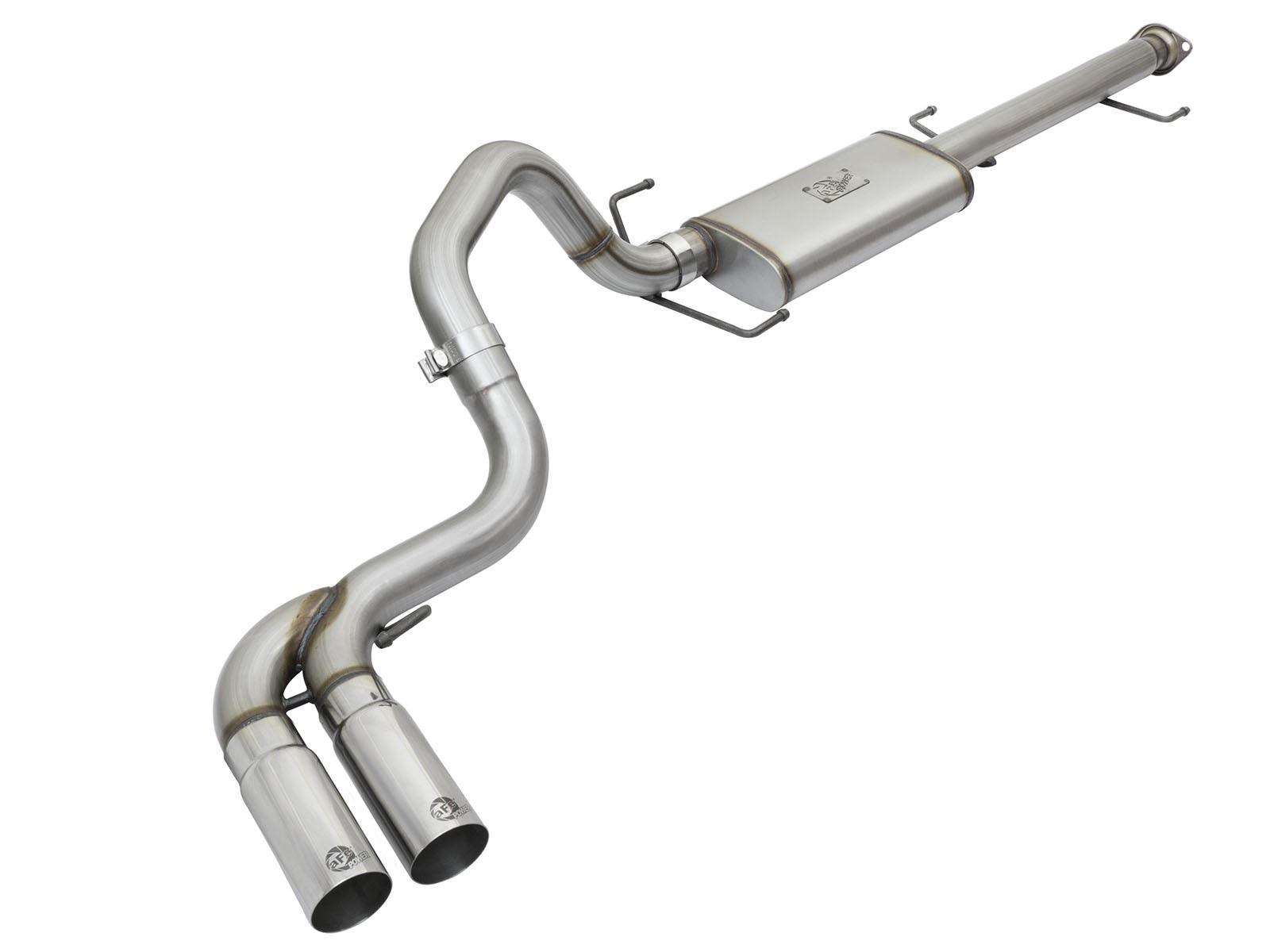 AFE Rebel Series 3 IN Cat-Back Exhaust System w/ Mid-Side Exit Polished Tips (2007-2014 FJ Cruiser) - 49-46030-P