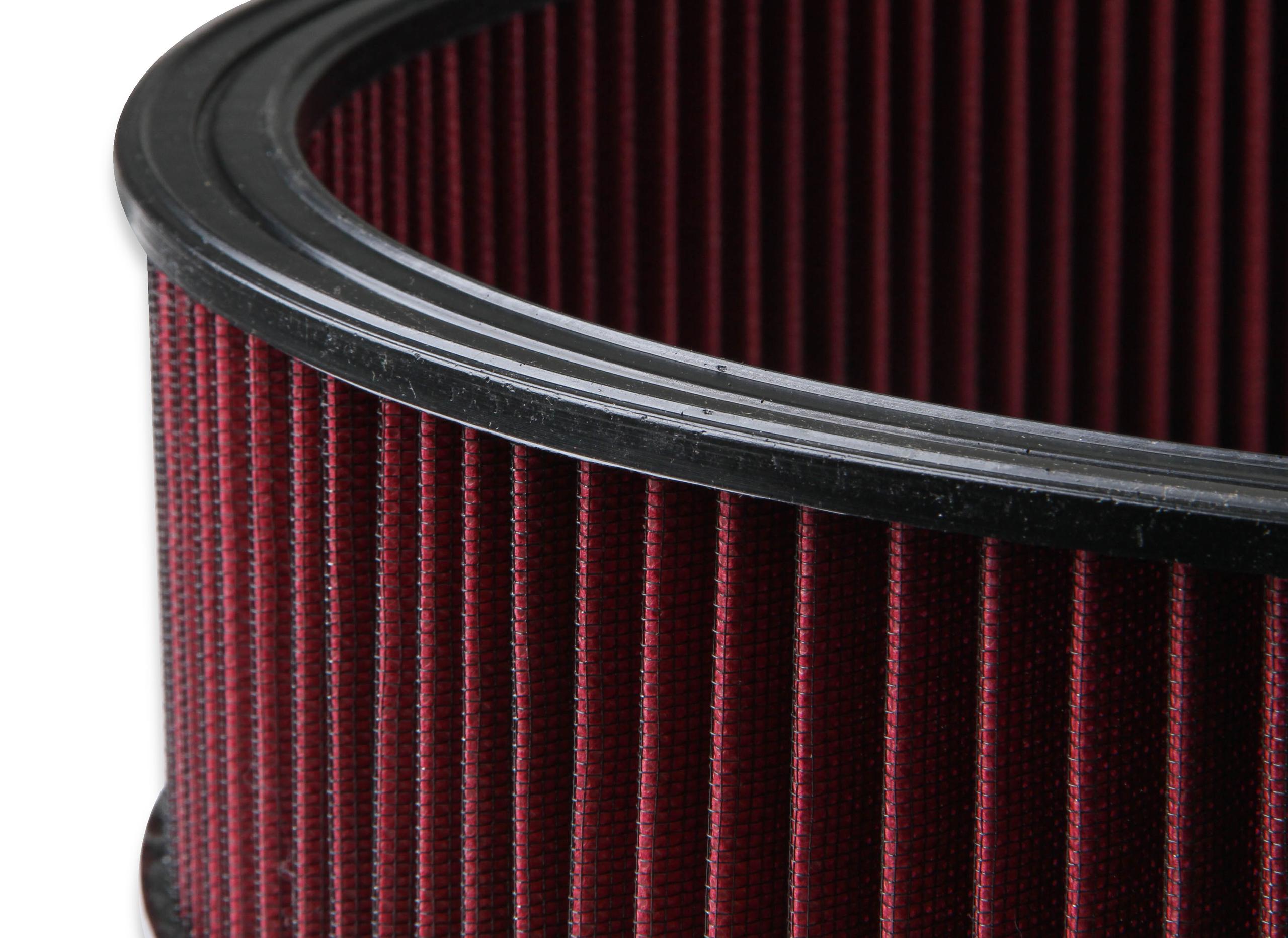 Holley Air Filter - Replacement - 16" x 4" - Red Washable Gauze Filter.  - 220-40