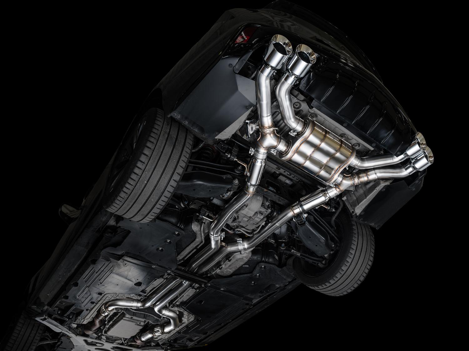 AWE SwitchPath™ Exhaust for Cadillac CT4-V Blackwing - Chrome Silver Tips - 3025-42436
