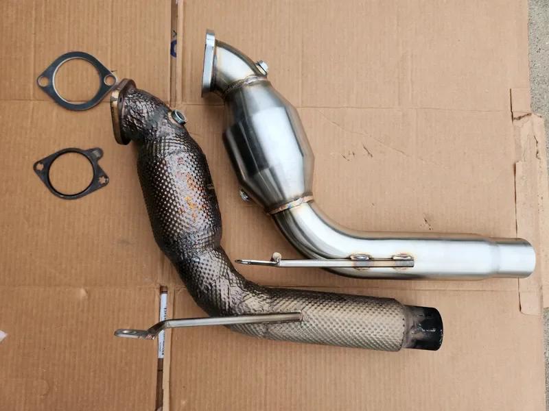 CVF Stainless Steel Catted Downpipes (2020-2024 Explorer ST) - FEST2022CDP-1