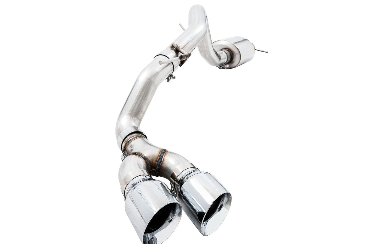 AWE 0FG Exhaust with BashGuard DUAL CHROME TIPS (2019-2021 Ranger) - 3015-22072