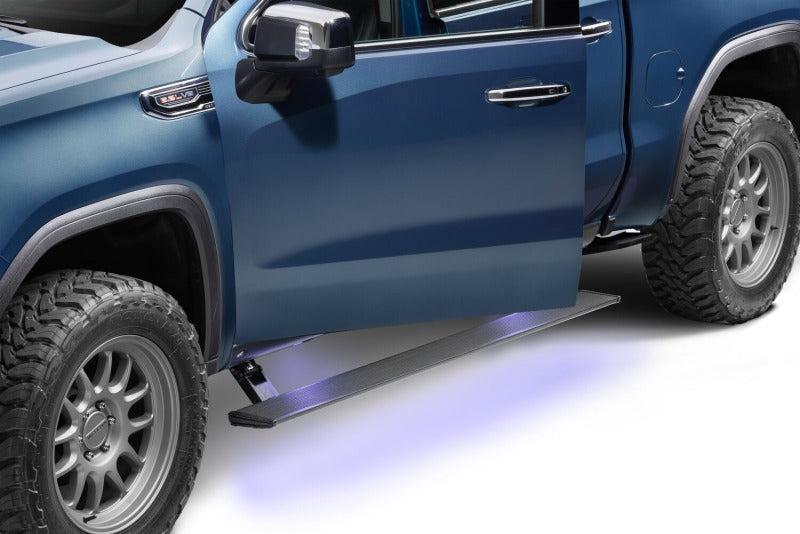 AMP Research PowerStep Xtreme Electric Running Board for Extreme Conditions fits 22-24 Chevrolet Silverado/GMC Sierra Double and Crew Cab Includes Gas and Diesel - 78255-01A