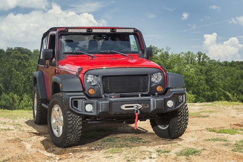 Rugged Ridge Spartan Grille Satin Black; 07-18 Jeep Wrangler Jk - 12034.01