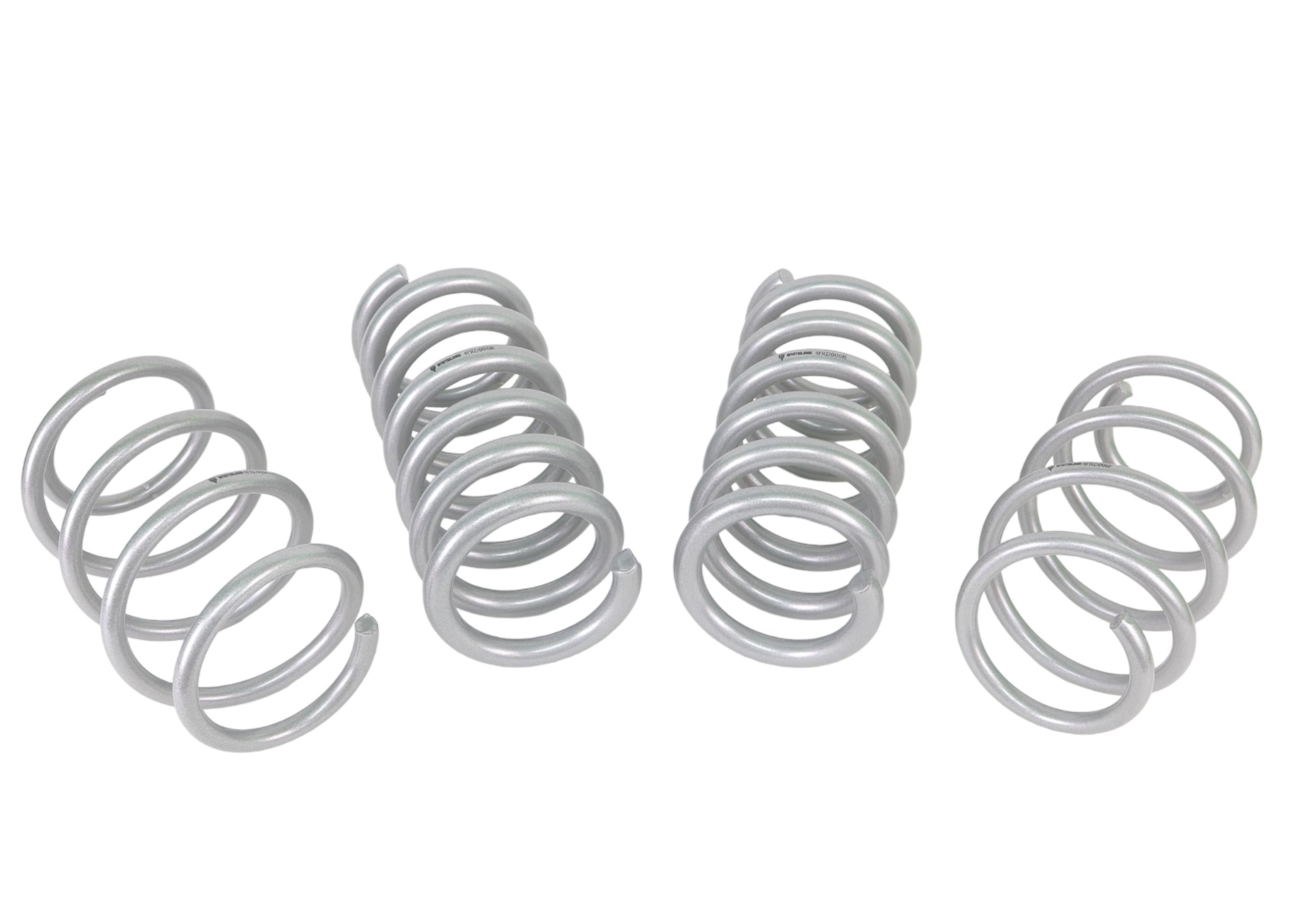 Whiteline Performance Coil Springs Lowered Suits 5.0L Models Excluding Vehicles W/Magneride Damping System Package Front And Rear Performance Coil Spring Kit Lowers Vehicle 35MM Front And 30MM Rear Whiteline - WSK-FRD006