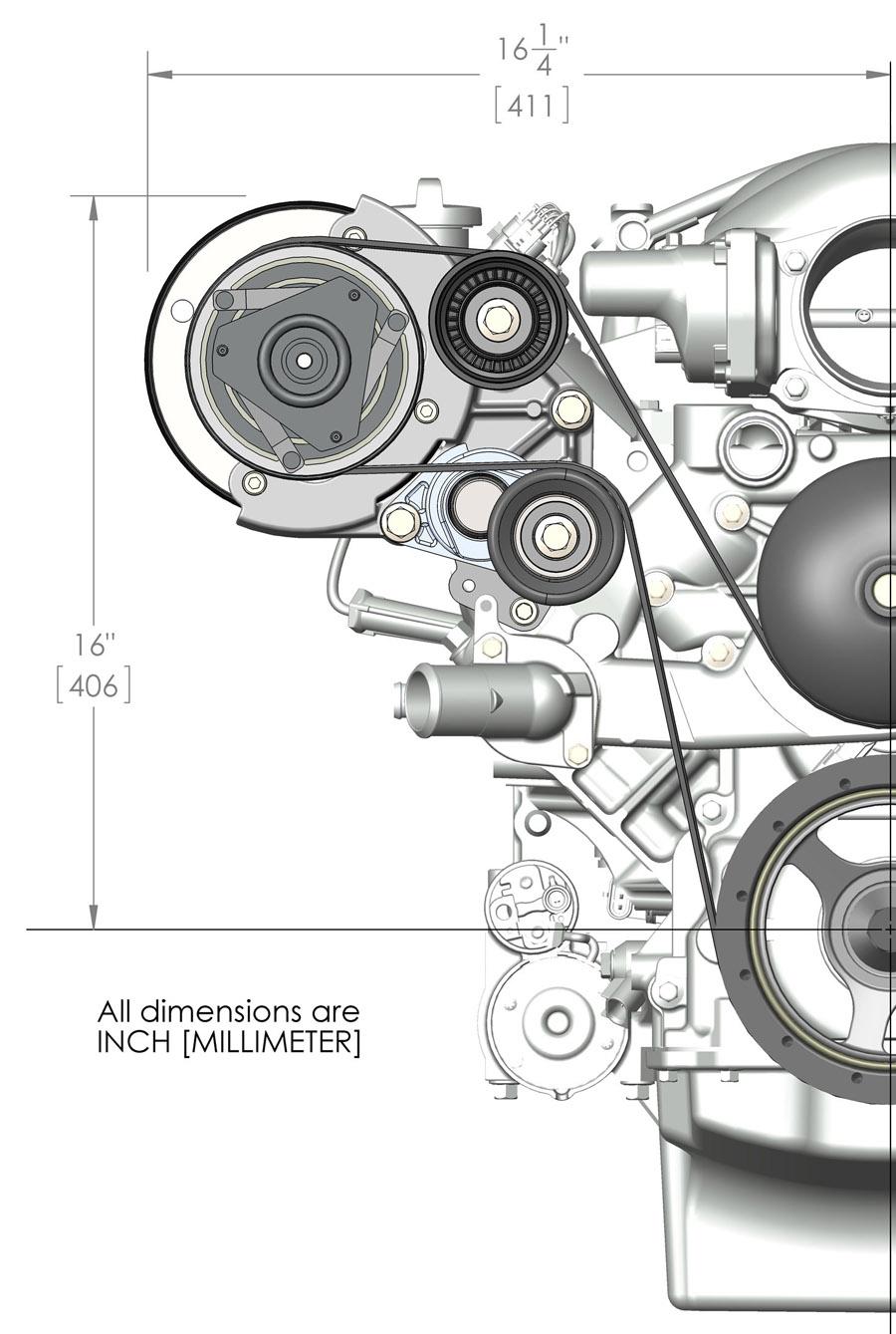 Holley LS A/C Accessory Drive Kit - Includes R4 A/C Compressor, Tensioner, &amp; Pulleys.  - 20-140