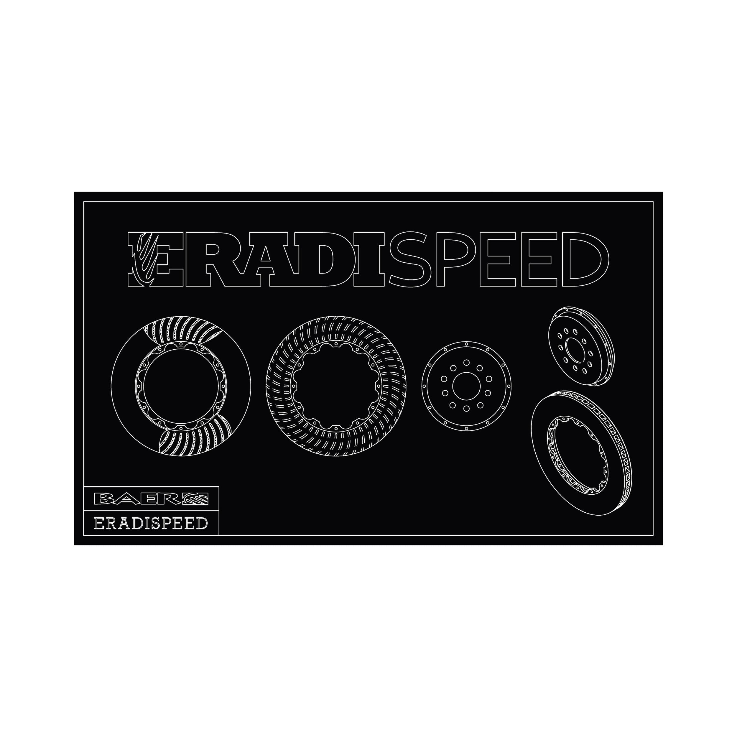 Baer EradiSpeed+ Rear 2-piece Performance Brake Rotors, SDZ (2005-2013 Corvette) - 2302080